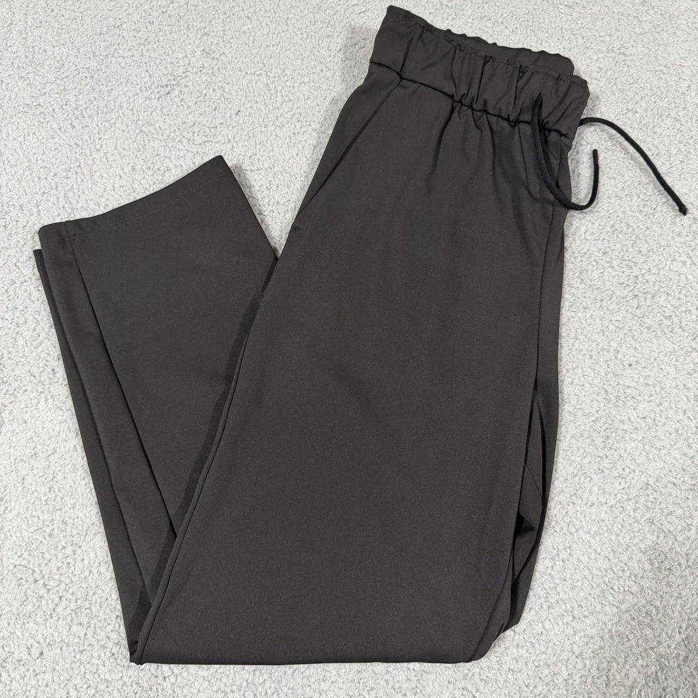 Hilary Radley Pull On Pants Black Elastic Tie Ankle Women Size Medium